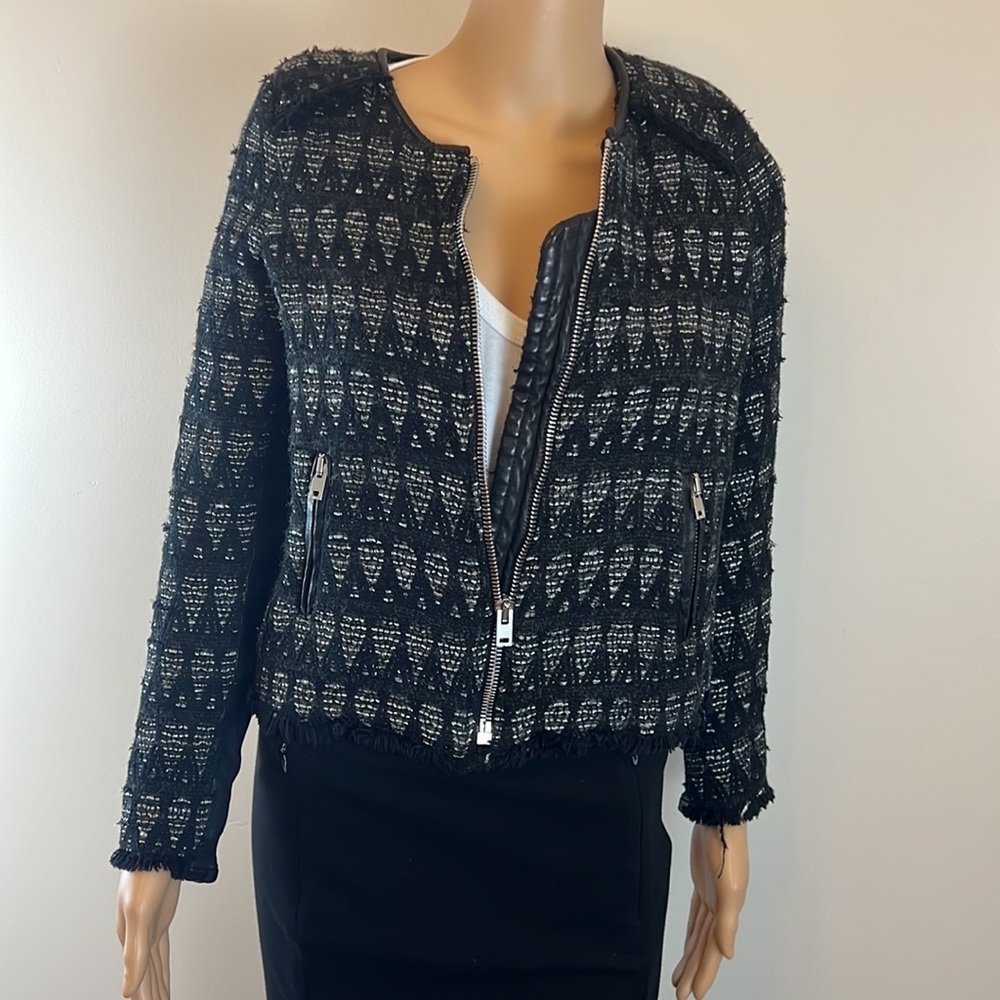 IRO Uma Black Metallic Tweed Jacket